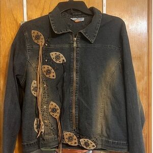 Denim Jacket with hand sewn details